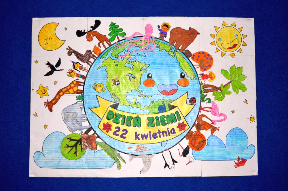 Plakat Na Dzień Ziemi Rysunek Dzień Ziemi w Środowiskowym Domu Samopomocy